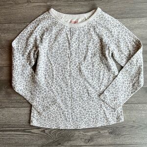 Cat & Jack Girls Long Sleeve T-Shirt Lightweight Crewneck Sweatshirt Leopard
